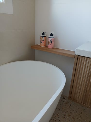 Customer photo review of Timber Floating Shelf