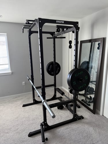 Customer photo review of EVOLPOW P2A Brute All-in-One Power Rack Home Gym - For Beginner