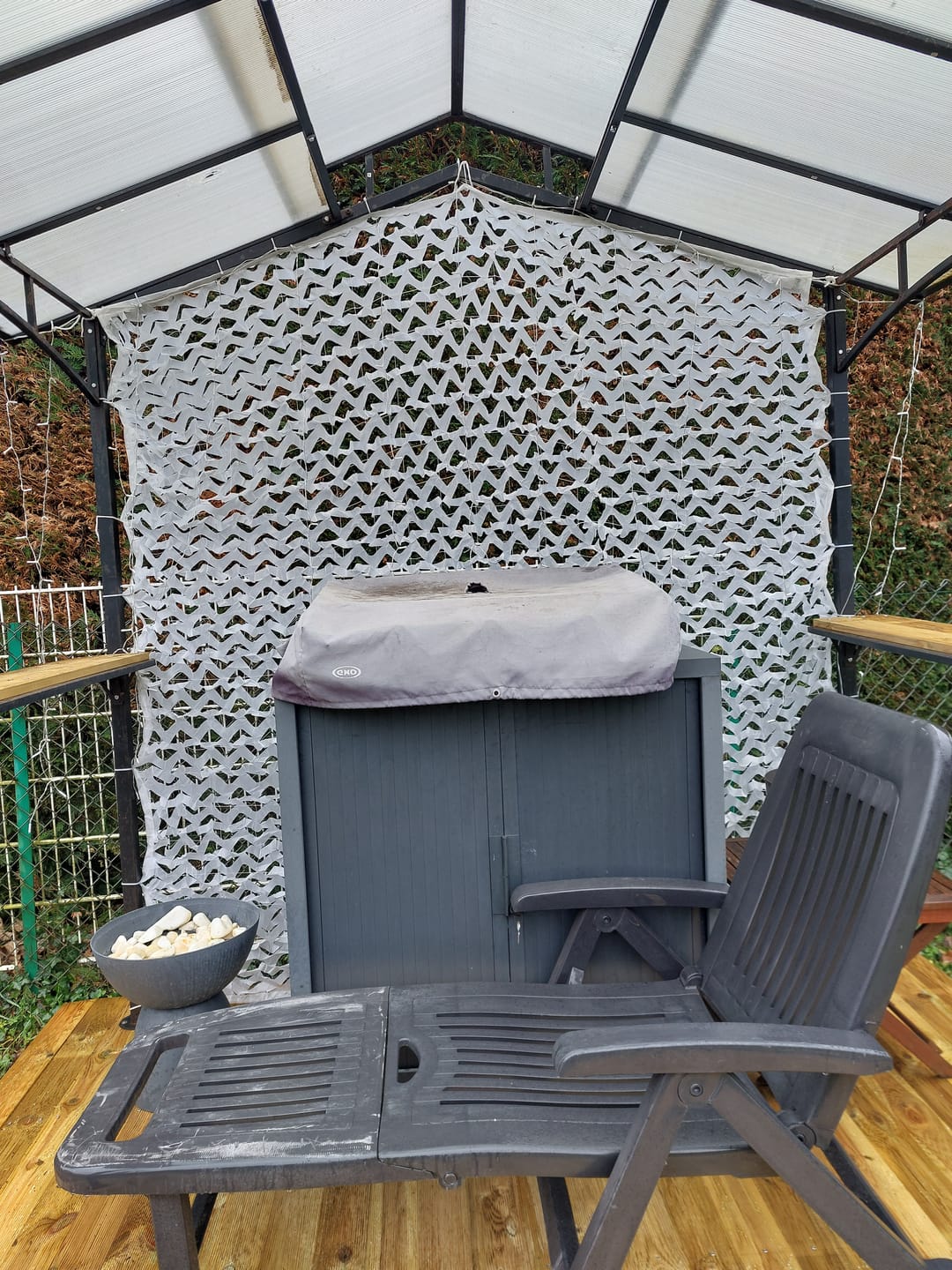 Customer photo review of Voile d'ombrage Camouflage Blanc