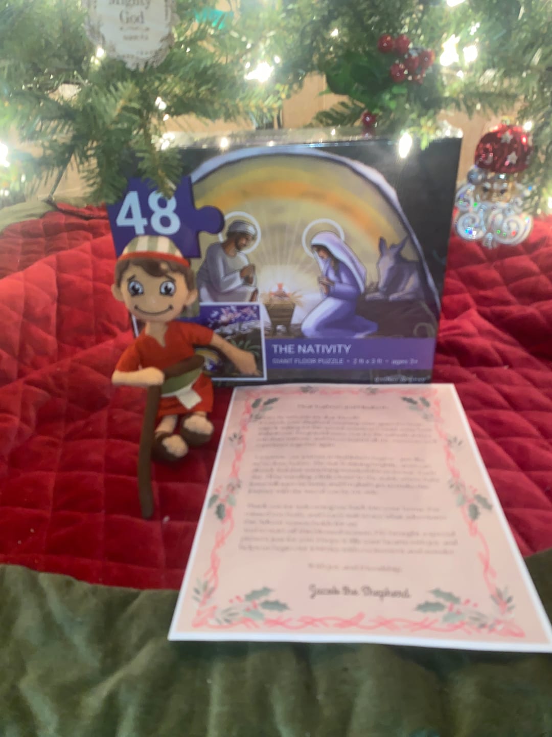 Customer photo review of The Nativity Floor Puzzle - 48 Pieces