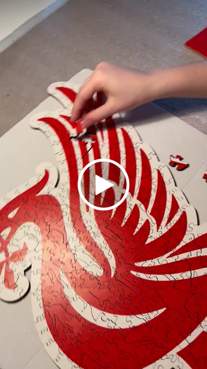Customer video review of Liverpool FC® Liver Bird Logo - Wooden Puzzle