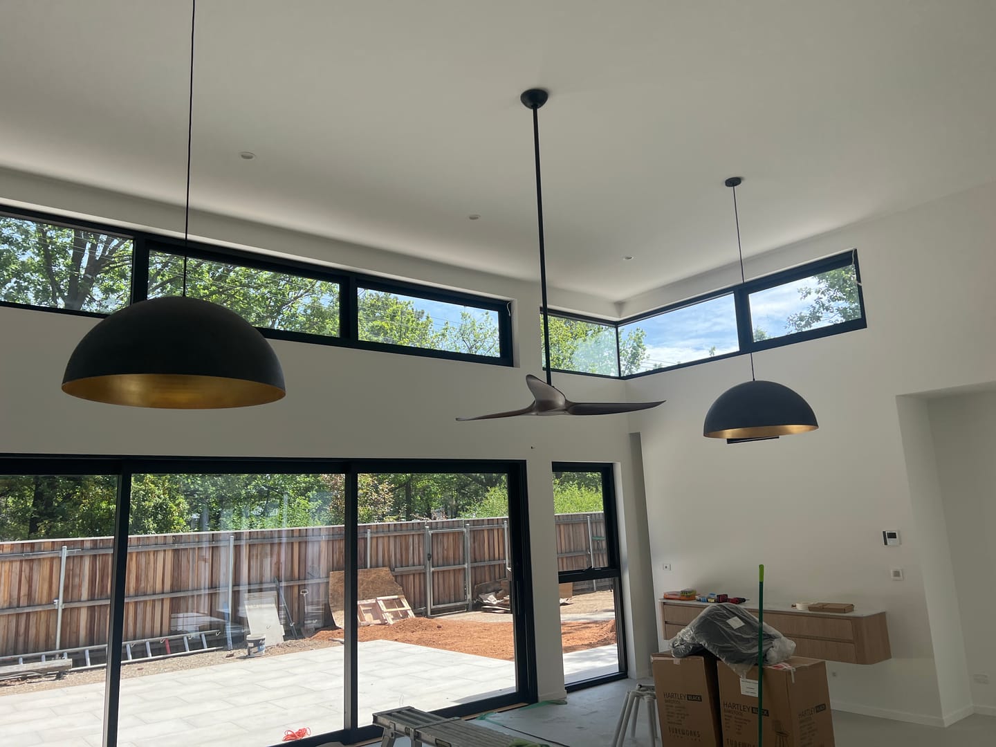 Customer photo review of 1-Light Industrial Oversized Metal Dome Pendant