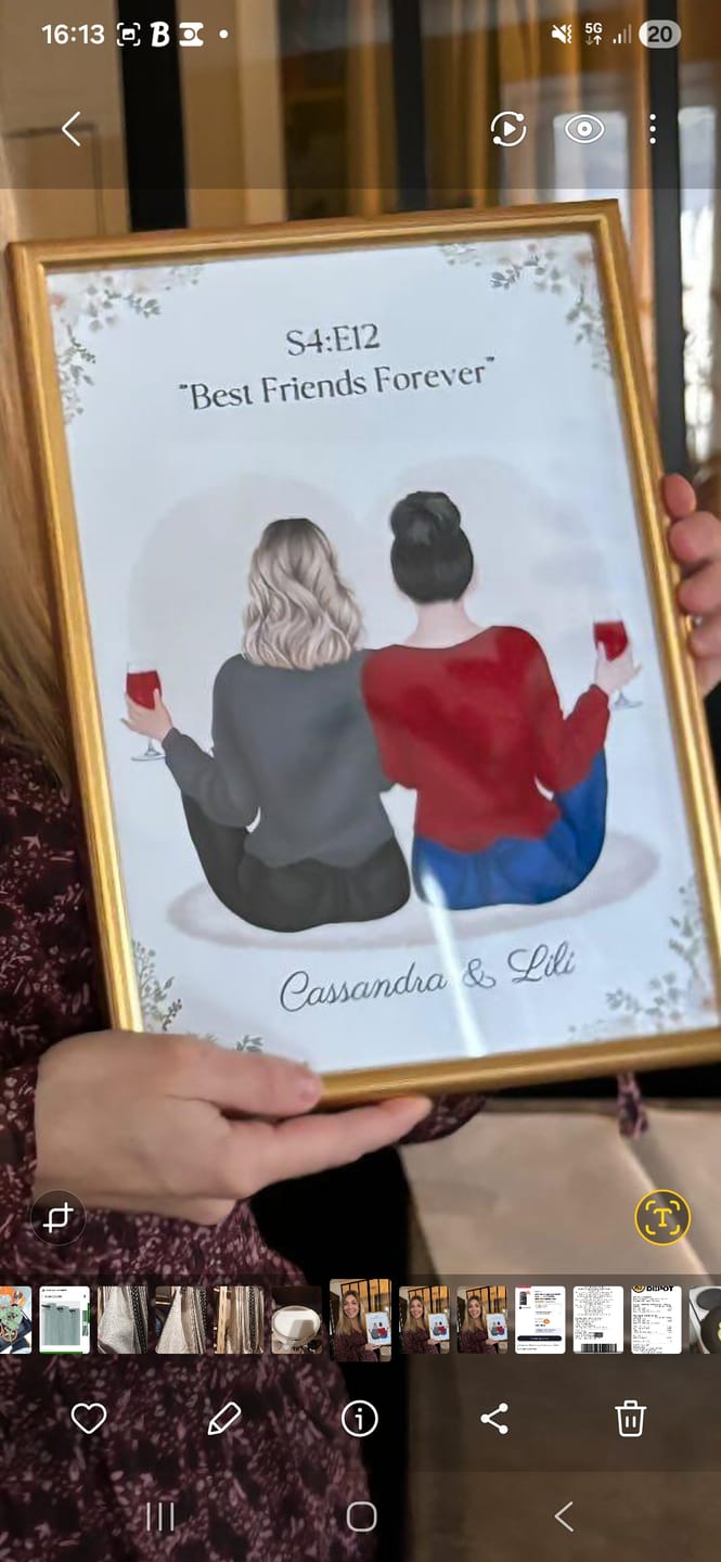 Customer photo review of Affiche Personnalisée - Meilleure Amie/Soeur