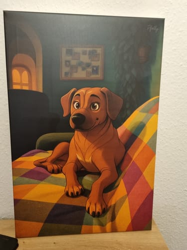 Customer photo review of Dein Haustier als Cartoon - Individuelle Leinwand