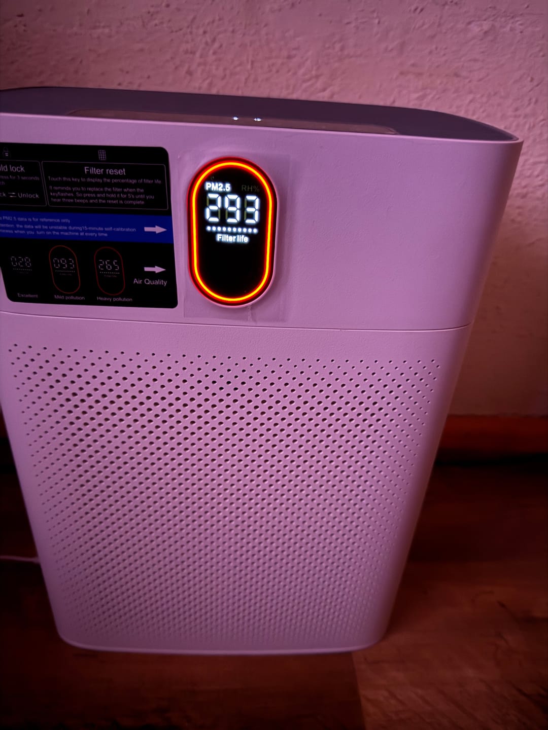 Customer photo review of Smart Luftreiniger V1 Pro – Leistungsstarke HEPA-Filterung mit PM2.5-Sensor, App- und Sprachsteuerung für saubere Raumluft