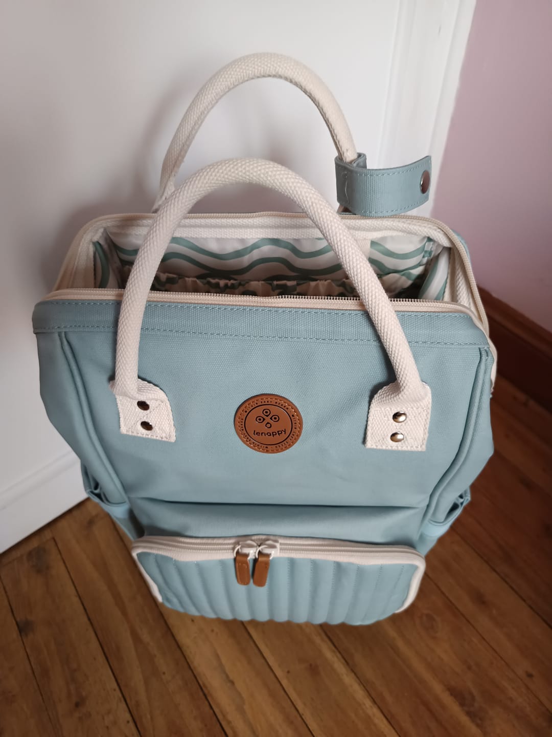 Customer photo review of Sac à dos à langer Richie - Sauge