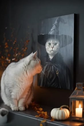 Customer photo review of Artzuzu Custom Portrait For Pets - The Witch