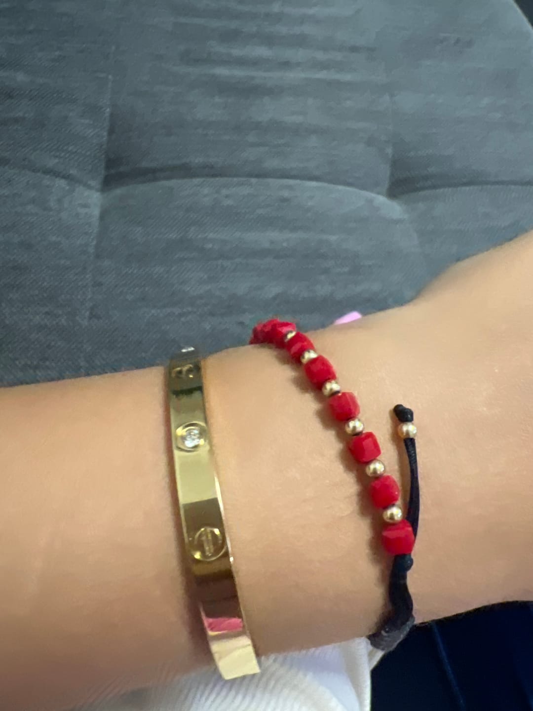 Customer photo review of Bratara Love - Auriu
