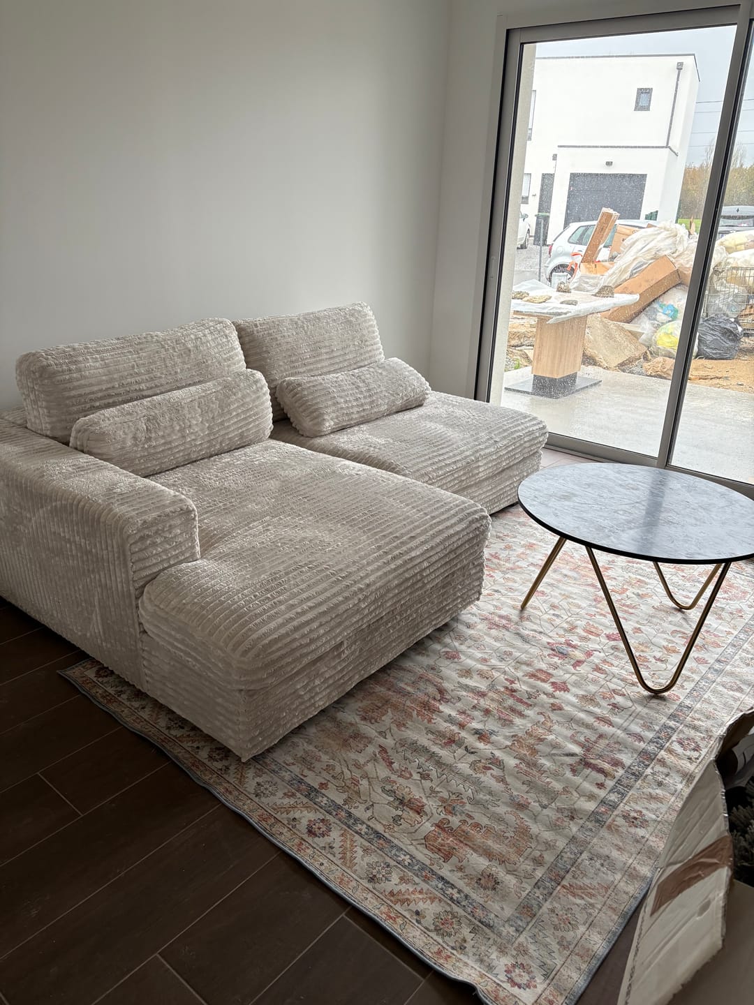 Customer photo review of Canapé d'angle convertible grande méridienne MONTPARNASSE