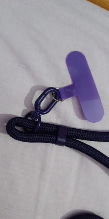 Customer photo review of Adjustable length Cross Body Phone Lanyard