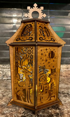 Customer photo review of Christmas decorative lantern laser cut svg file