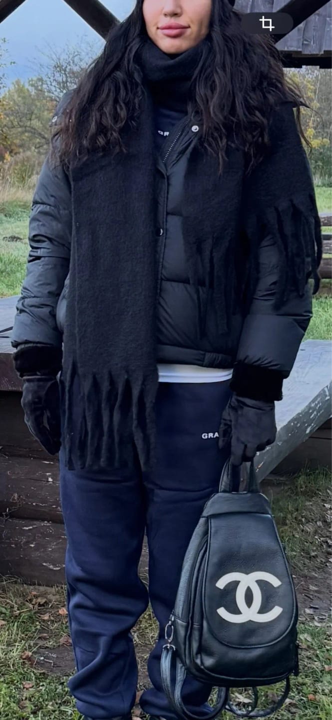 Customer photo review of Tanya Tasseled Winter Scarf