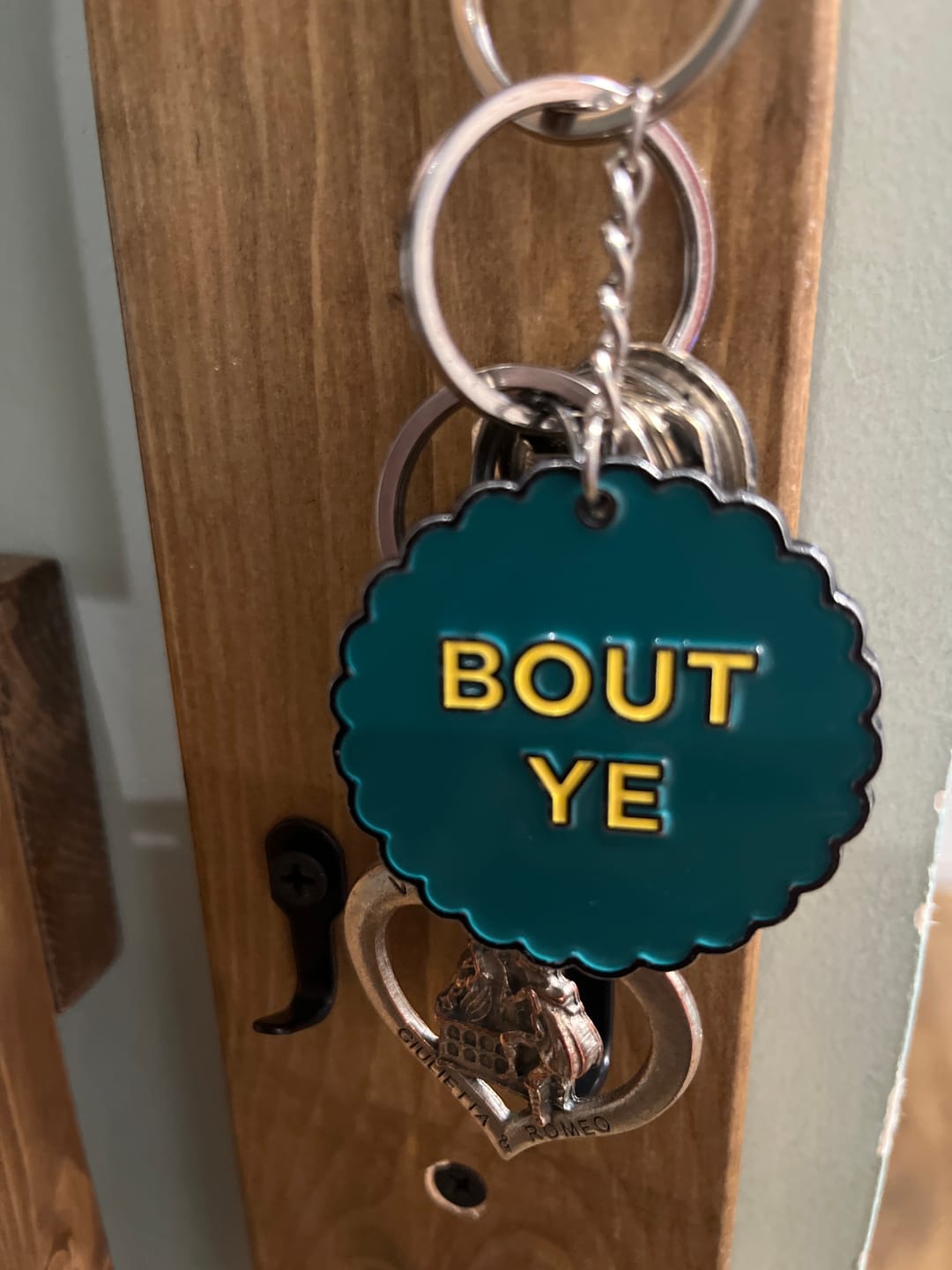 Customer photo review of Bout Ye | Born and Bred Keyring