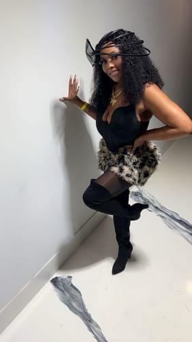 Customer photo review of Faux Fantasy Skirt Set