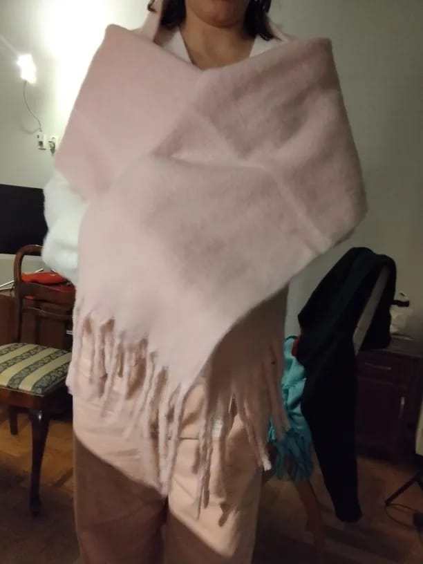 Customer photo review of Tanya Tasseled Winter Scarf