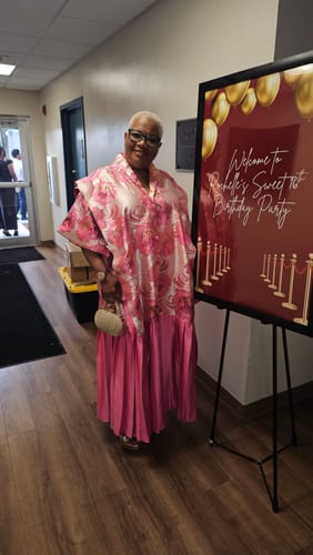 Customer photo review of IJO Brocade Boubou | Pink