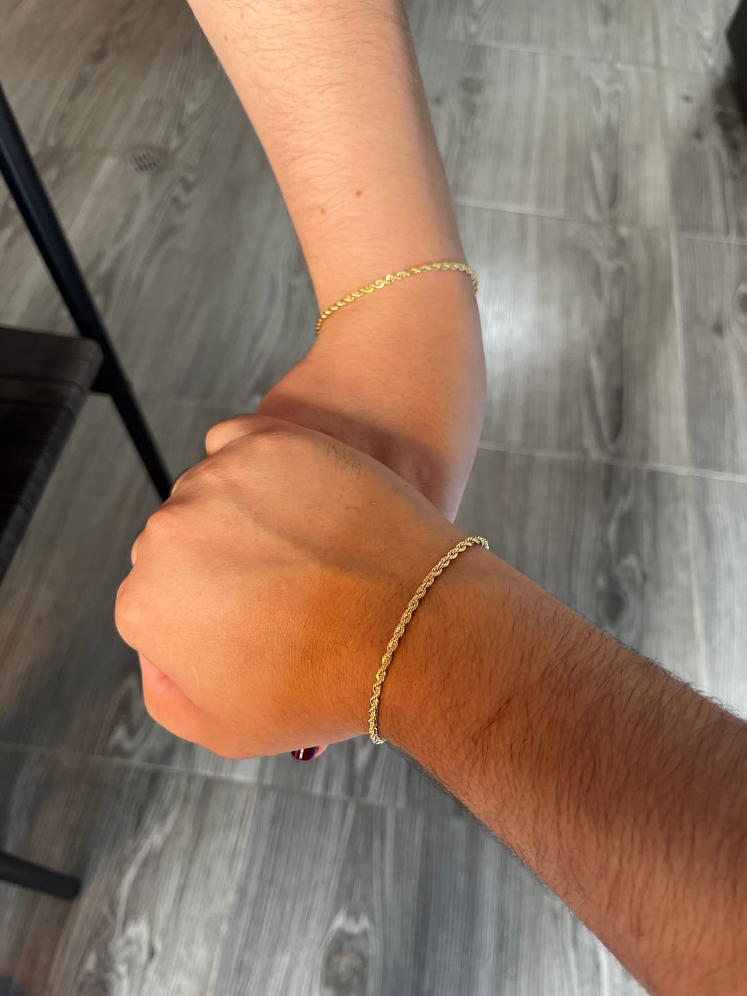 Customer photo review of Pulseras Lazo en Oro laminado 18k Para Pareja
