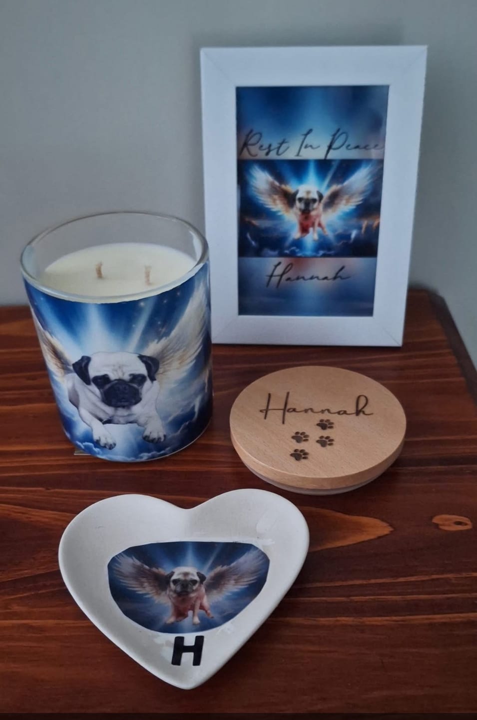 Customer photo review of Add Your Own Custom Image Personalised Xlarge Candle