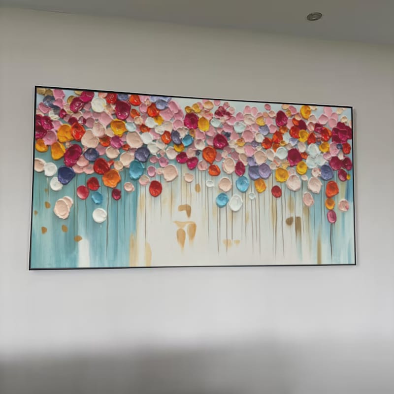 Customer photo review of Colorful Abstract Textured Painting Canvas #AT024