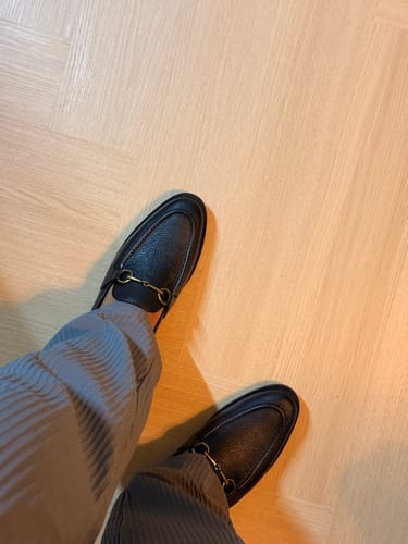 Customer photo review of Horsebit Buckle Loafer - Black Pebble Grain Leather (Flexi-Sole)