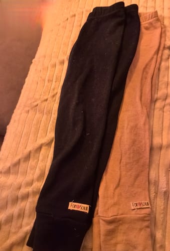 Customer photo review of Upcycling Merino Schmale Hose Blau