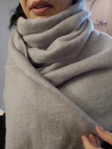 Customer photo review of Tanya Tasseled Winter Scarf
