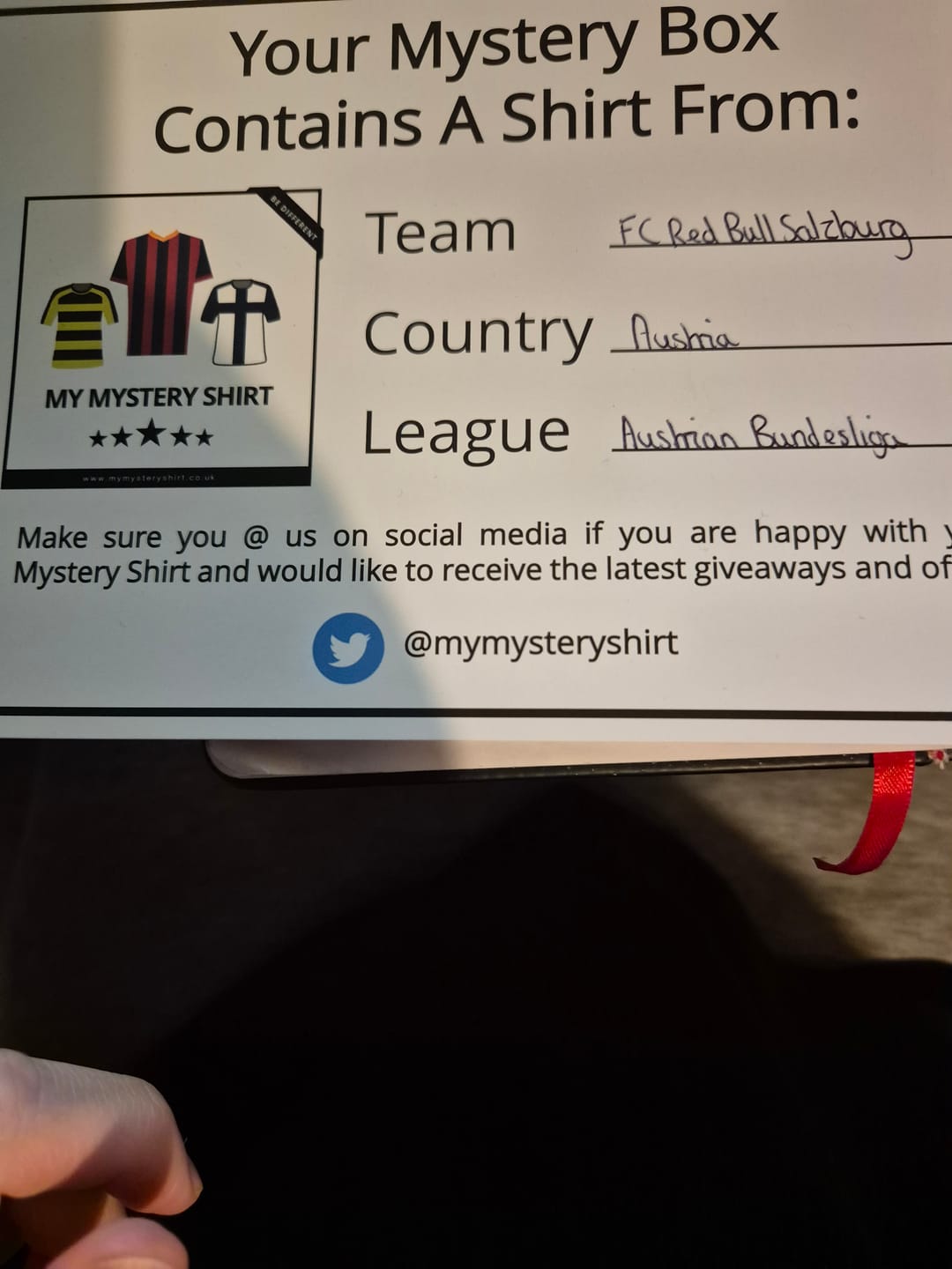 Customer photo review of Men’s Mystery Football Shirt Box