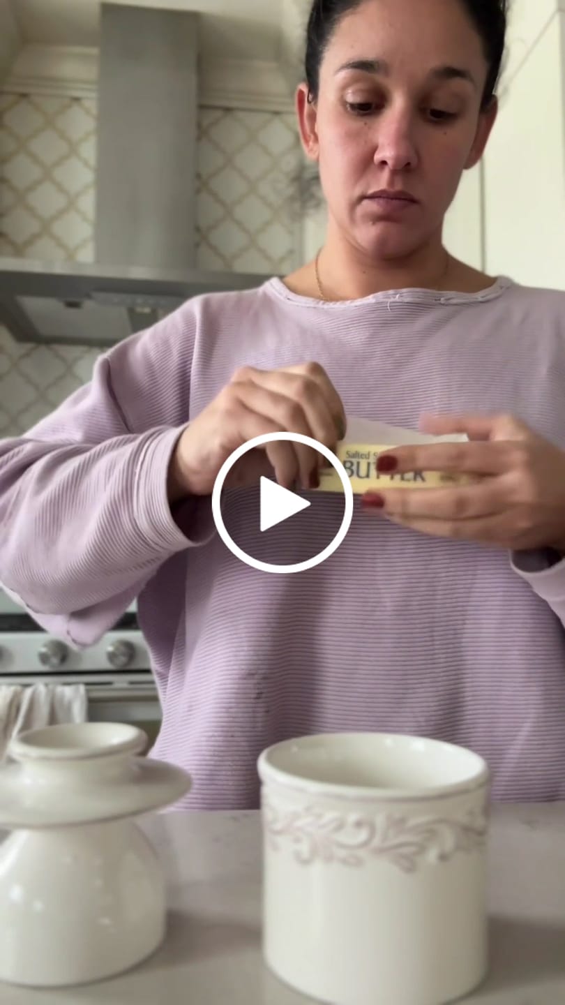 Customer video review of White Linen Antique Butter Bell Crock