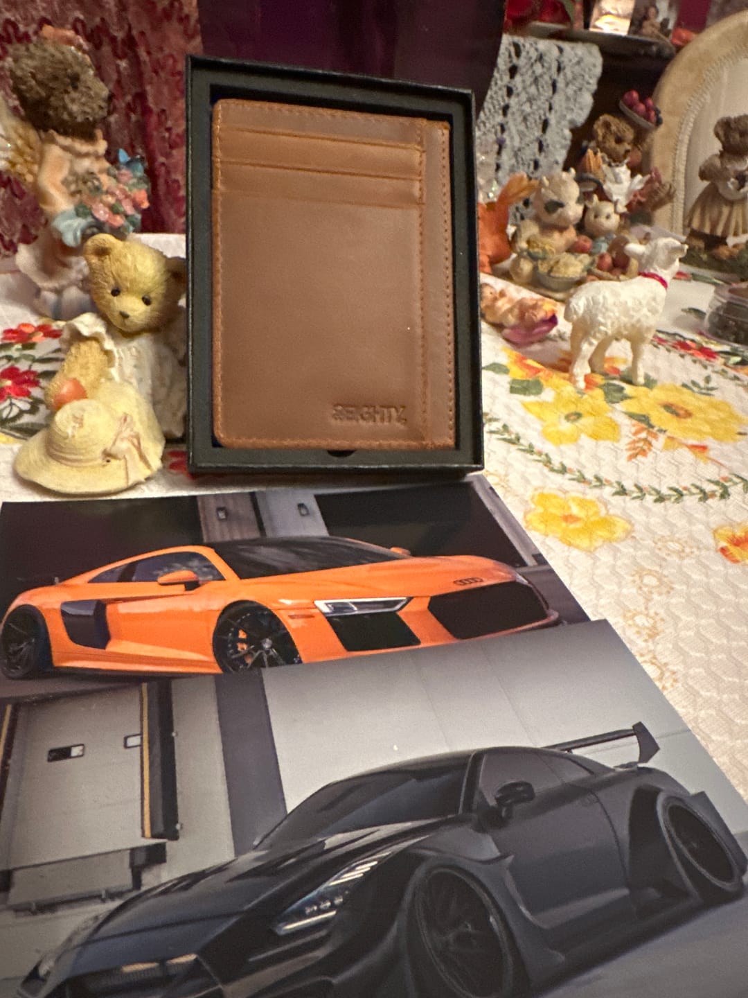 Customer photo review of 80Eighty® Cognac Leather Wallet