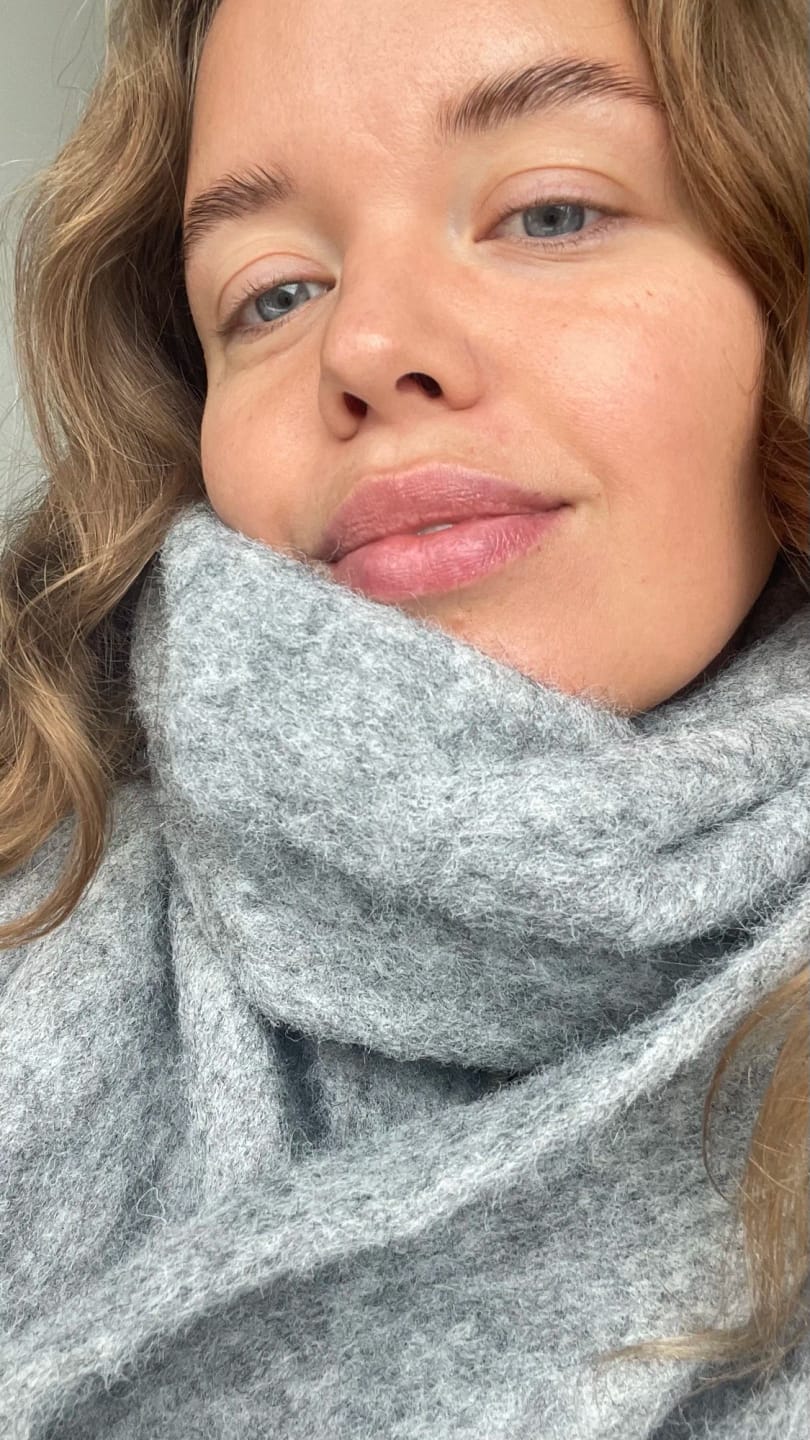 Customer photo review of Tanya Tasseled Winter Scarf