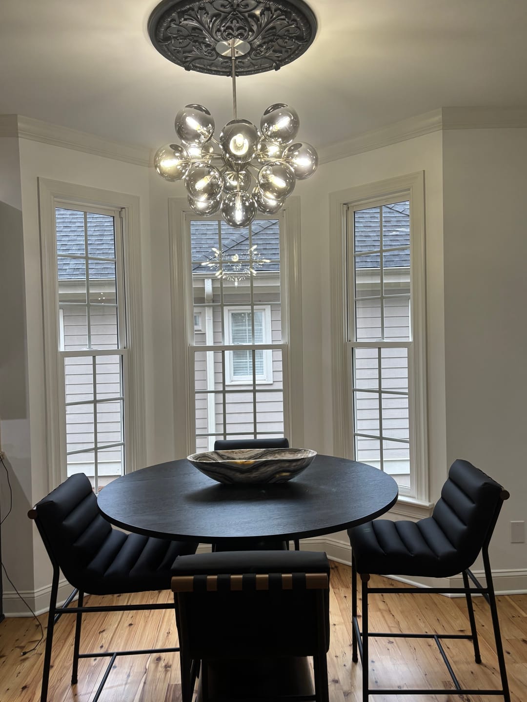 Customer photo review of Glam Dark Pearl Sputnik Smoked Glass Bubble Chandelier Light Fixture