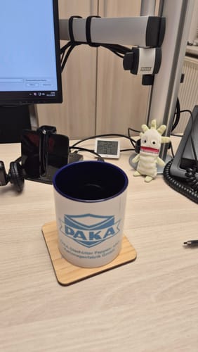 Customer photo review of TassenExpress - Becher Keramik Tasse mit Logo bedruckt 325ml Firmenlogo