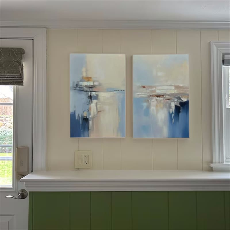 Customer photo review of Abstract Painting Canvas Set of 2 #AP070