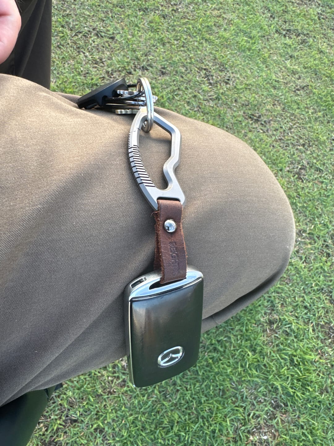 Customer photo review of 80Eighty®  Titanium Carabiner Keychain