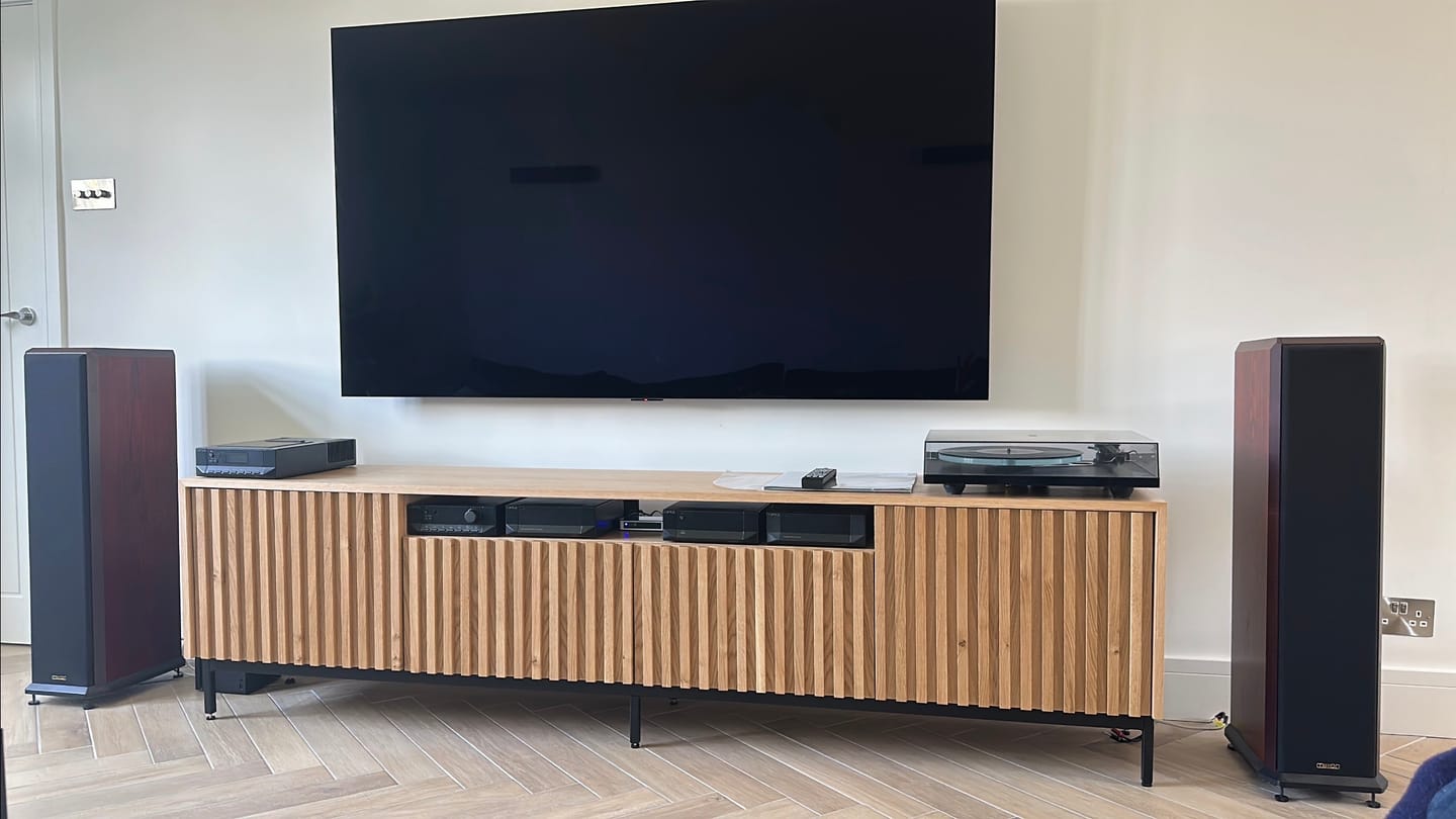 Customer photo review of Fluted Oak TV Unit