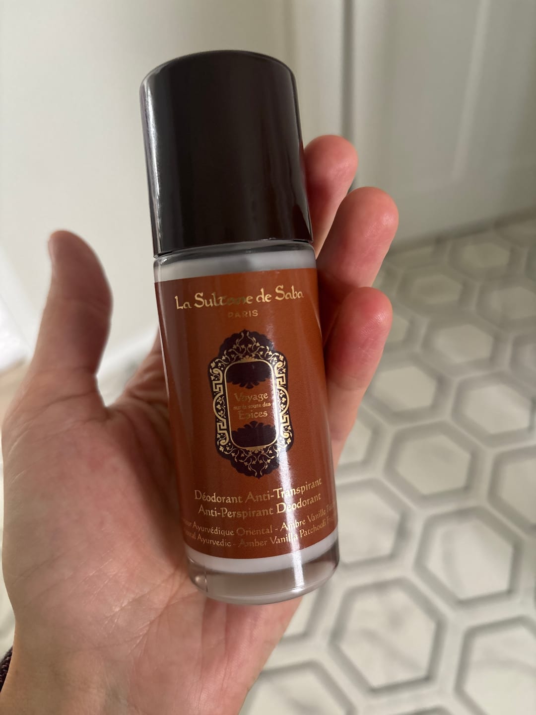 Customer photo review of Deodorant - Ayurvedic Treatment - Amber Vanilla Patchouli Journey To The Spices Route