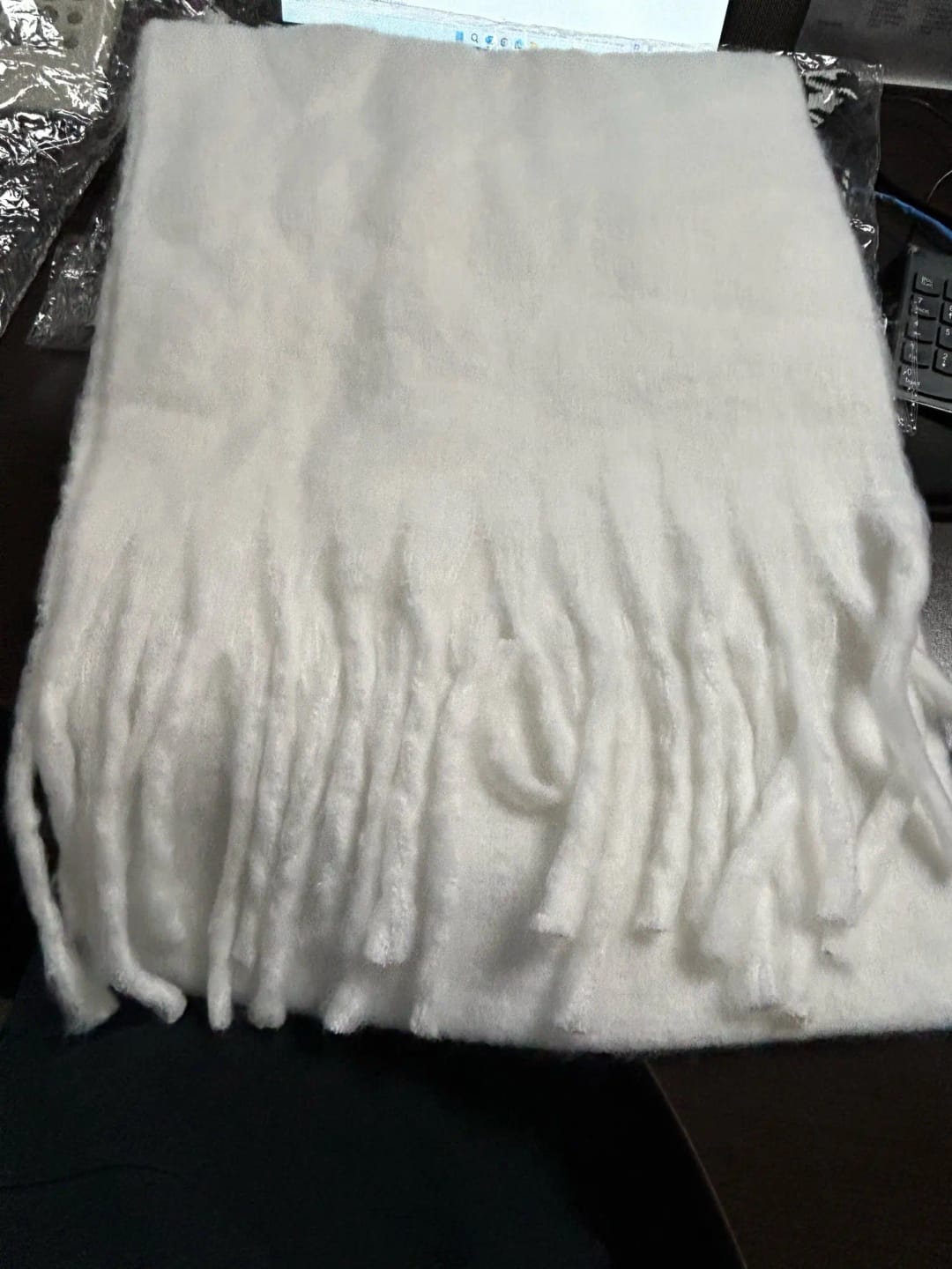 Customer photo review of Tanya Tasseled Winter Scarf