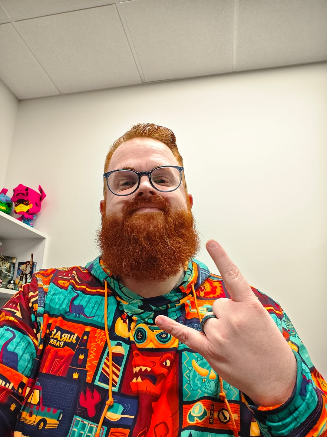 Customer photo review of Jurassic Park "Tiki Finds a Way" – Performance Hoodie