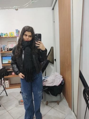 Customer photo review of Tanya Tasseled Winter Scarf
