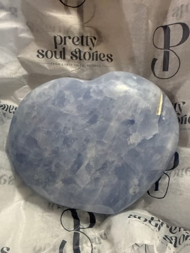 Melissa M. review of Blue Calcite Heart #136 SALE image 1 out of 1