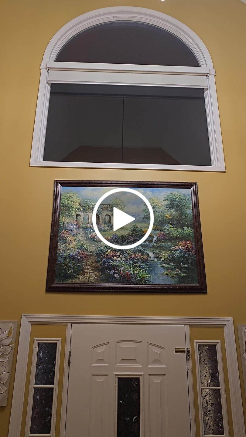 Customer video review of SmartWings Hardwired Motorized Light Filtering Roller Shades 70% Blackout Safari