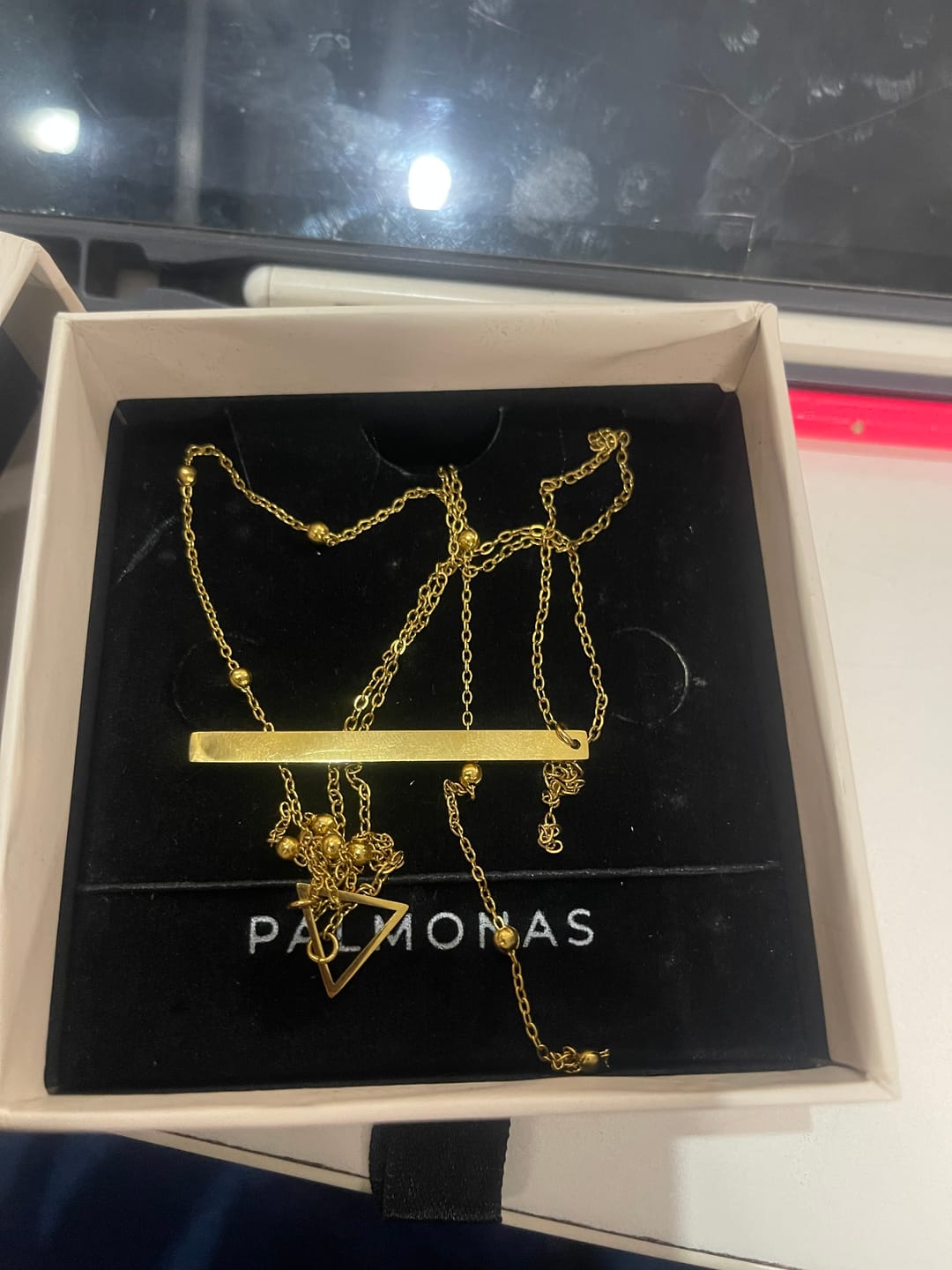 Customer photo review of Layered Luxe Necklace
