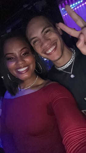 Customer photo review of Havana Puff Heart Cuban Necklace