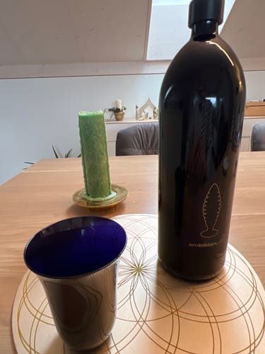 Customer photo review of Trinkglas, energetisiertes Blauglas