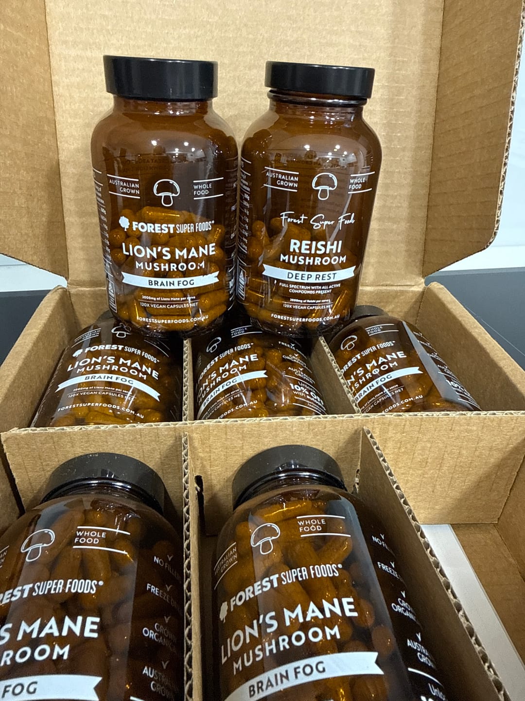 Customer photo review of Lions Mane Whole Mushroom Capsules