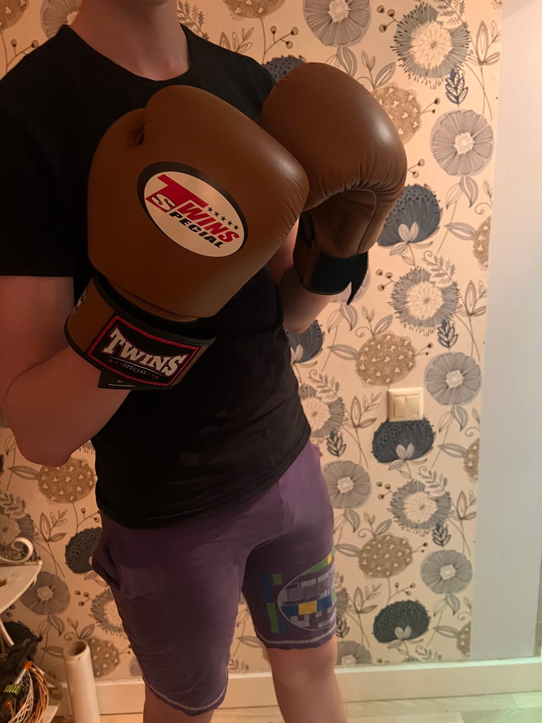 Customer photo review of Twins Special Boxing Gloves BGVL3 Brown