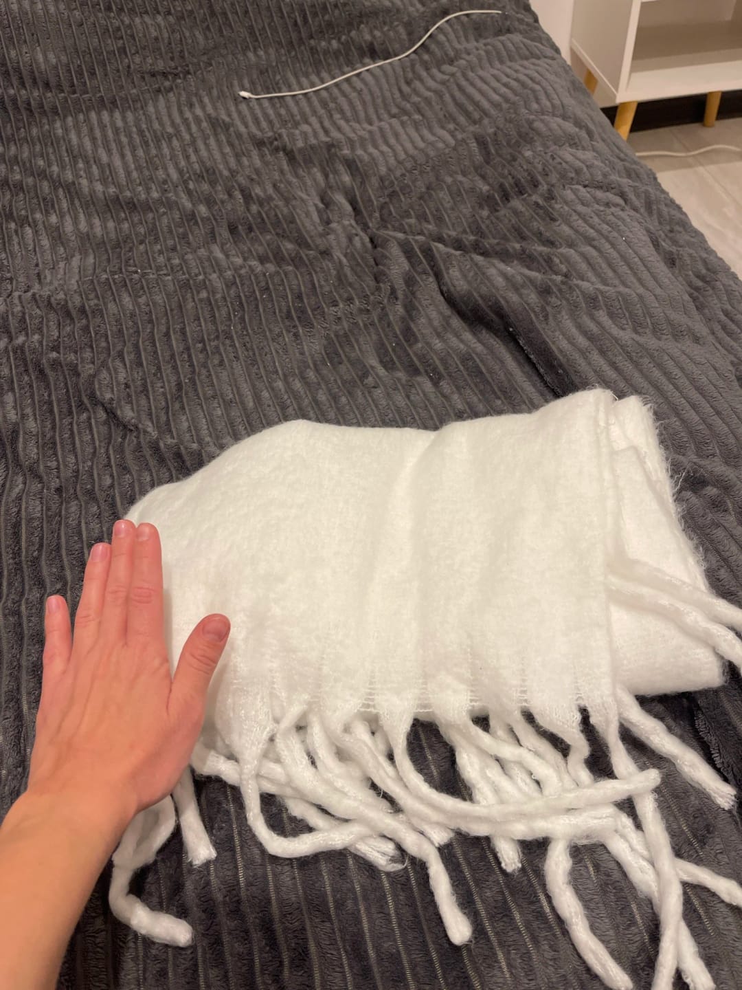 Customer photo review of Tanya Tasseled Winter Scarf