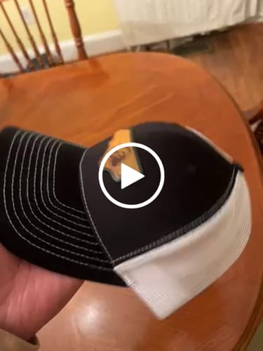 Customer video review of Custom Full Color Leather Patch Trucker Hat - Richardson 112