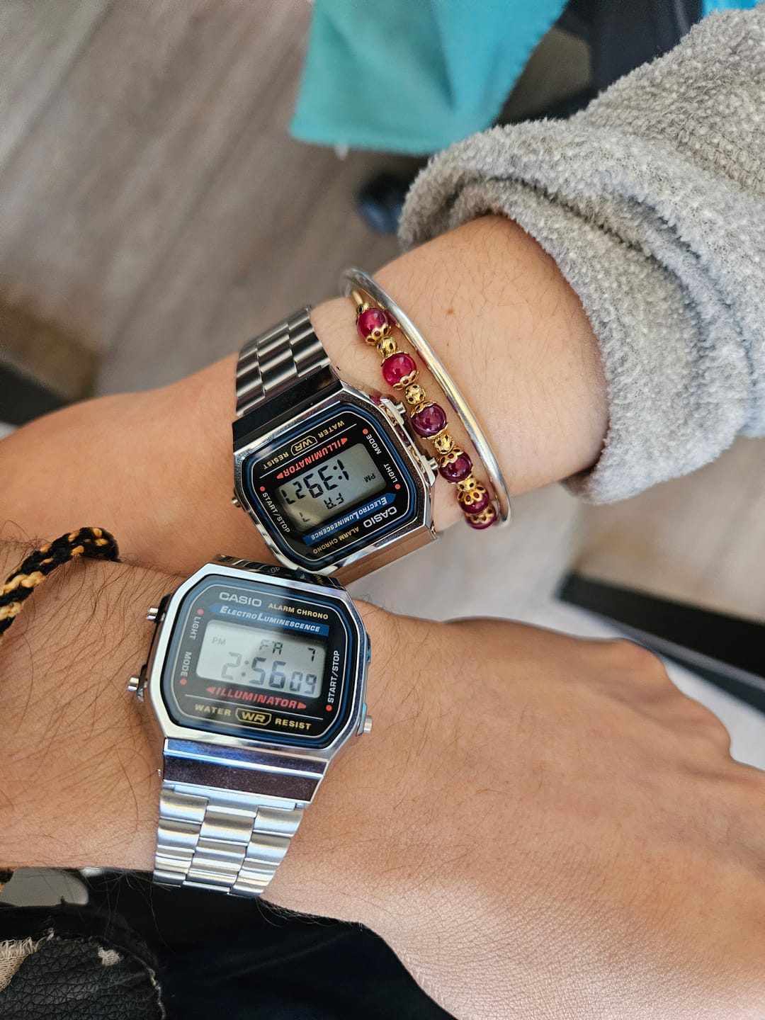 Customer photo review of Reloj Casio Vintage A168WA-1WDF Electroluminescence Plateado
