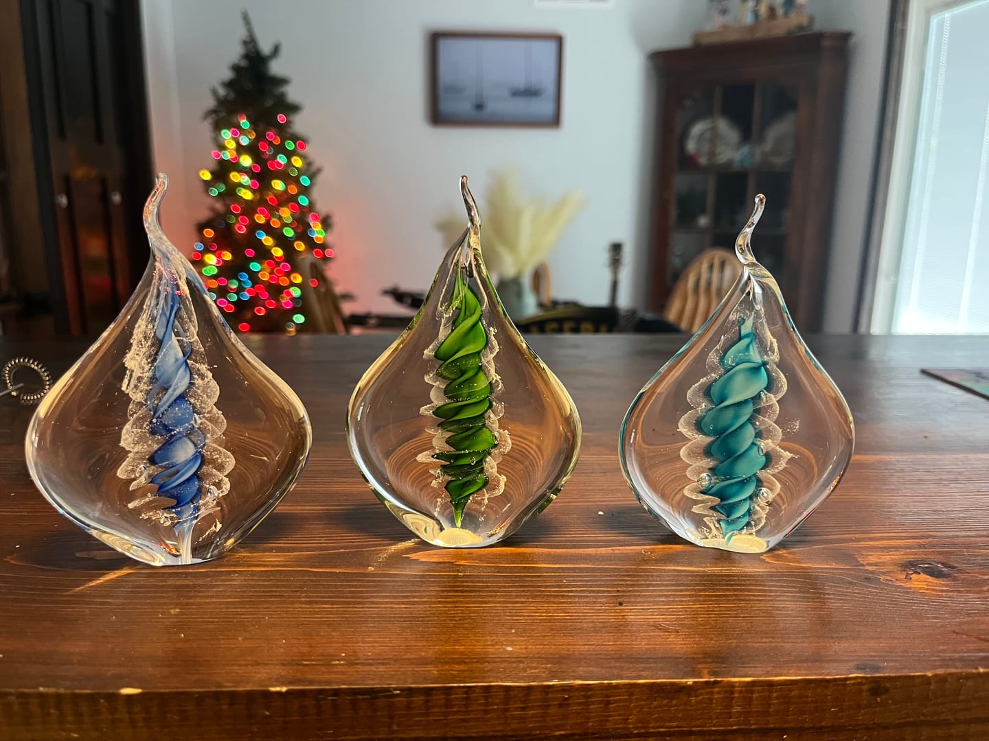 Customer photo review of Memorial Glass Flame with Cremation Ashes